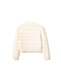 N-Maddison Stickad Kofta - Ivory