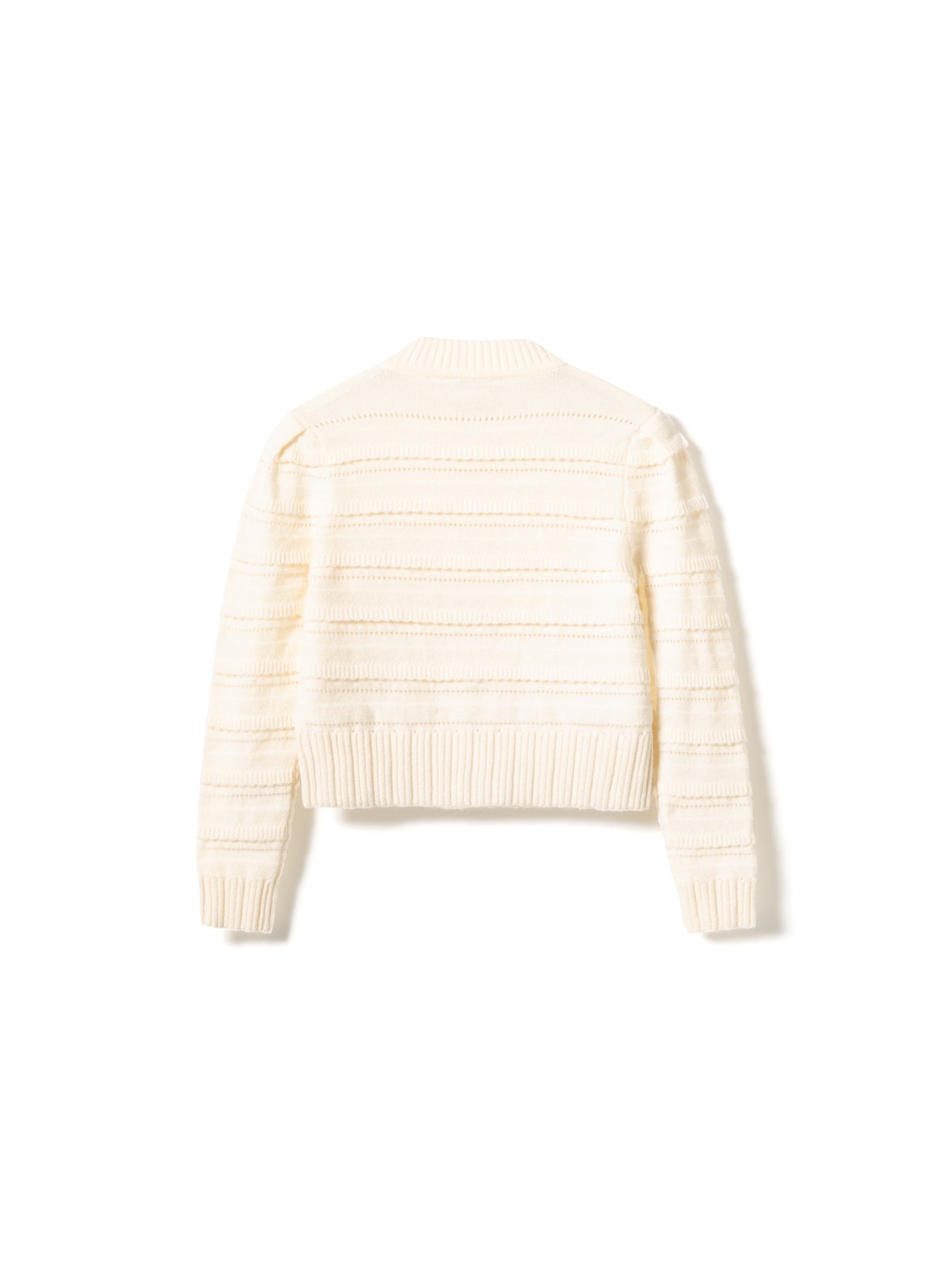 N-Maddison Stickad Kofta - Ivory