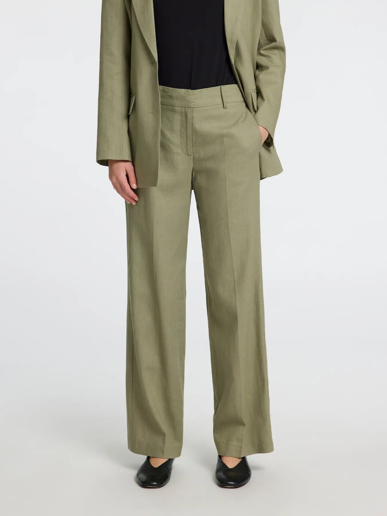 Tania-Rita MW Wide Pant - Vetiver