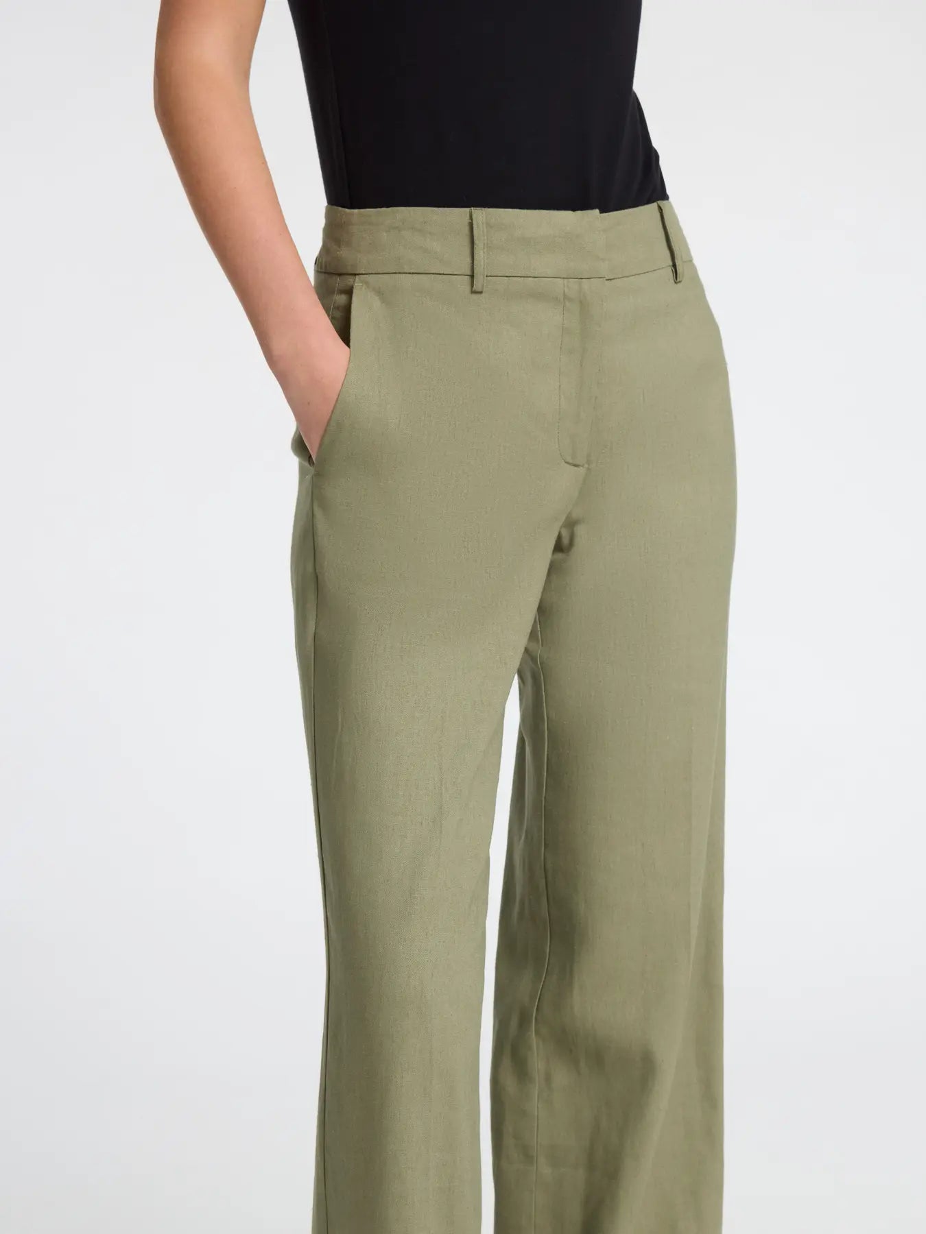 Tania-Rita MW Wide Pant - Vetiver