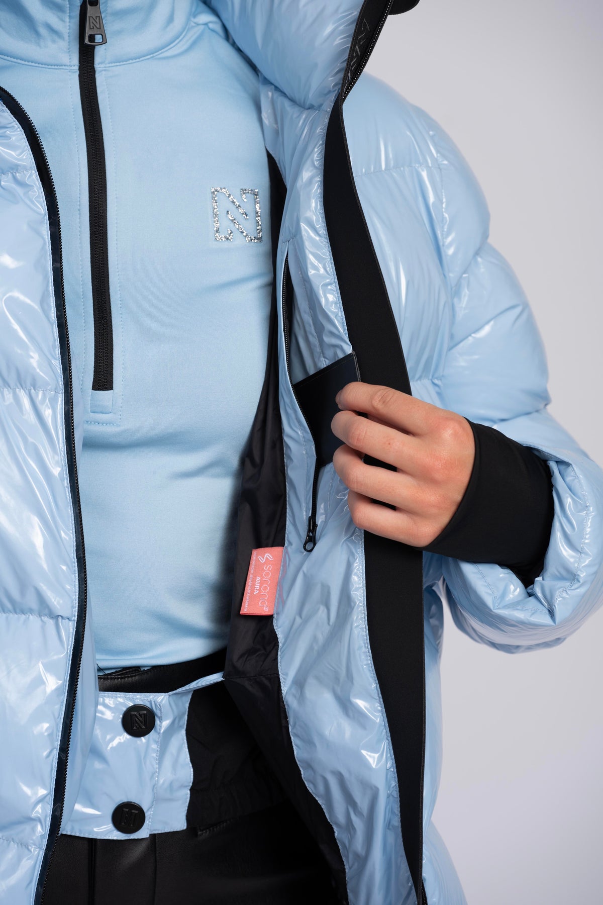 Gstaad Laquer Ski Jacket - Powder Blue