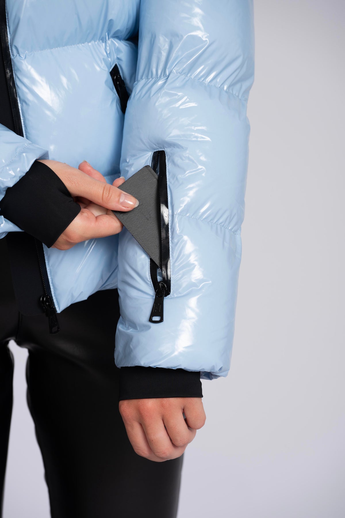 Gstaad Laquer Ski Jacket - Powder Blue