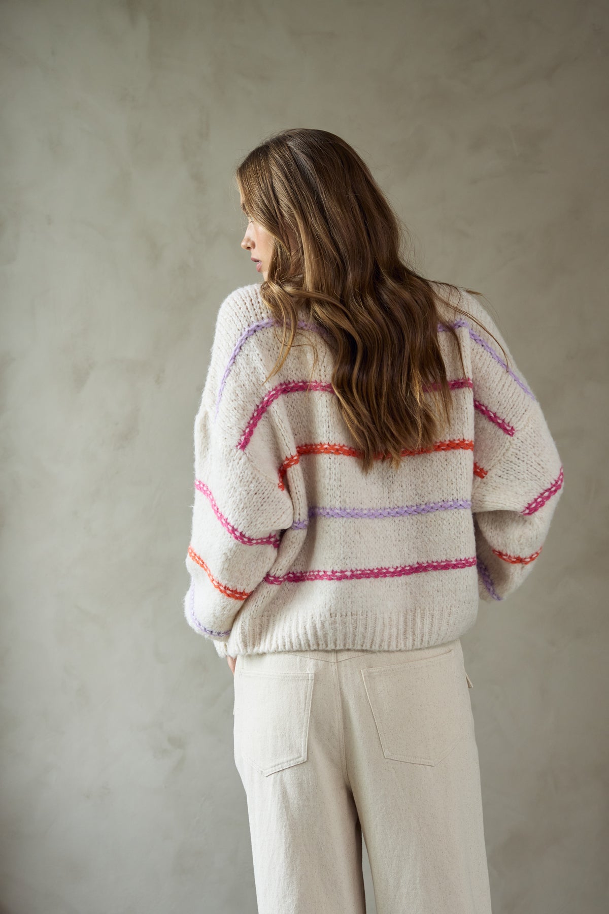 Kalita Knit - Oyster Berry Stripe