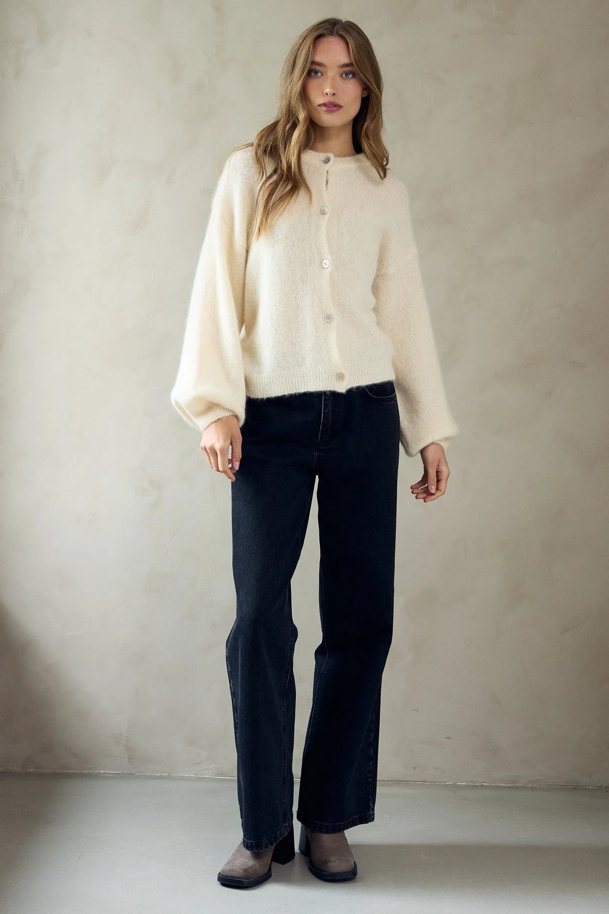 Kae Knit Cardigan - Oyster
