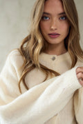 Kae Knit Cardigan - Oyster