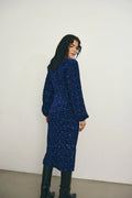Teagan Lg Dress - Marinblå