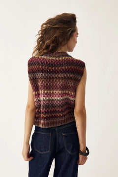 Gio Knit Vest - Rust Mix