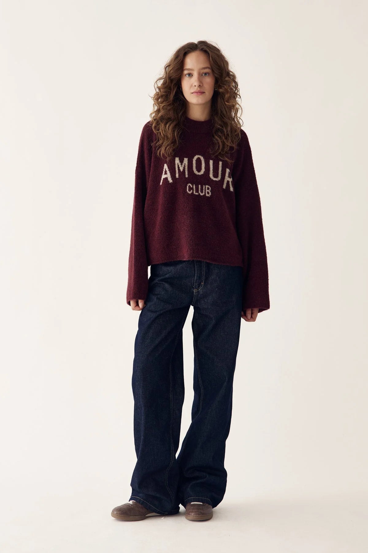 Amour Club Knit - Wine Beige