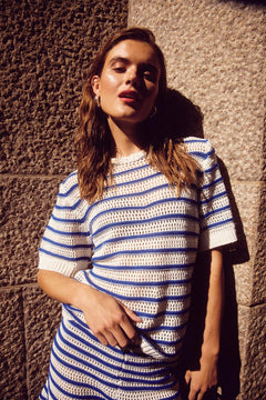 Shay Knit Jumper - Blue Stripe