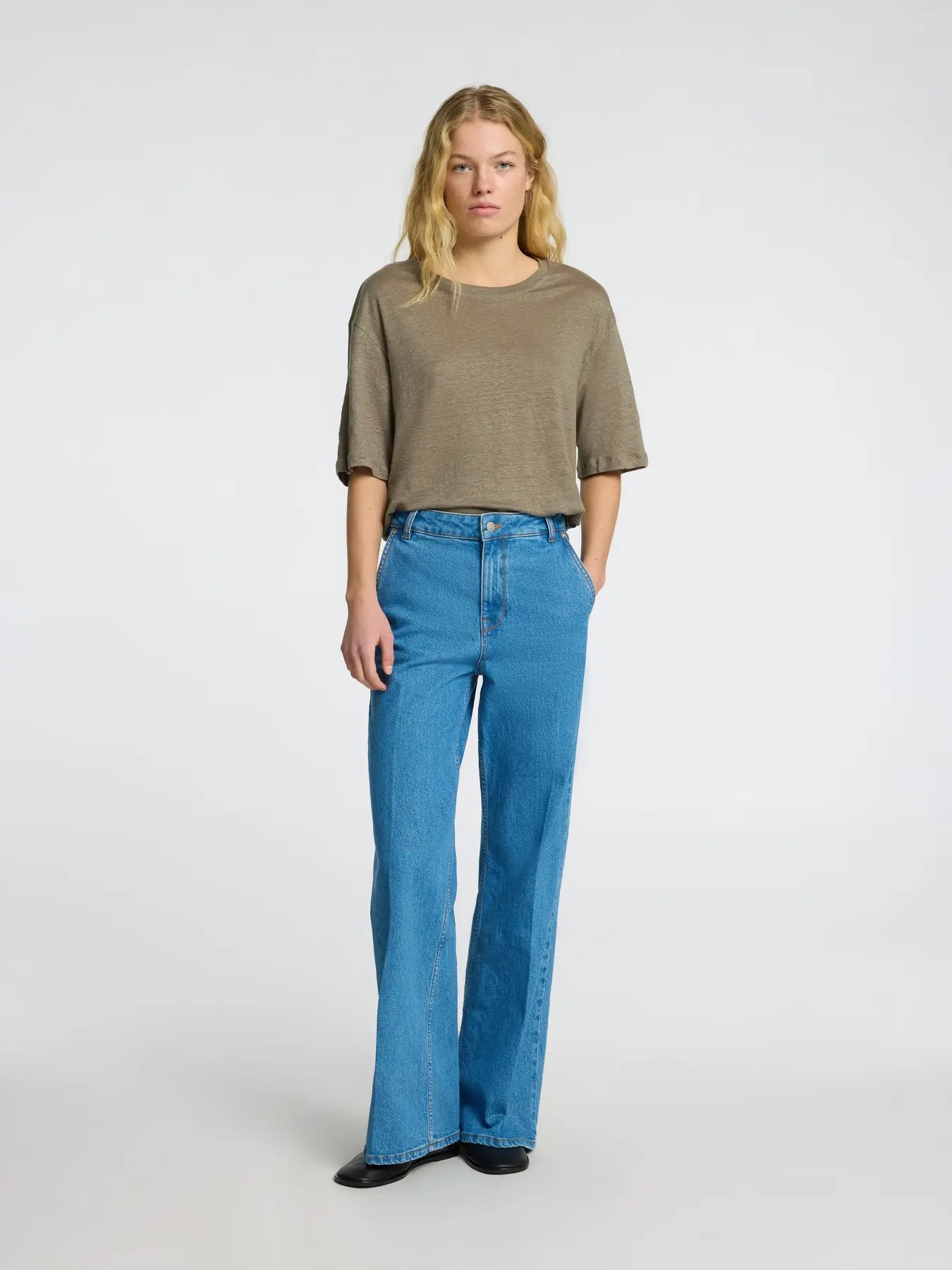 Vilja Linen T-shirt - Vetiver