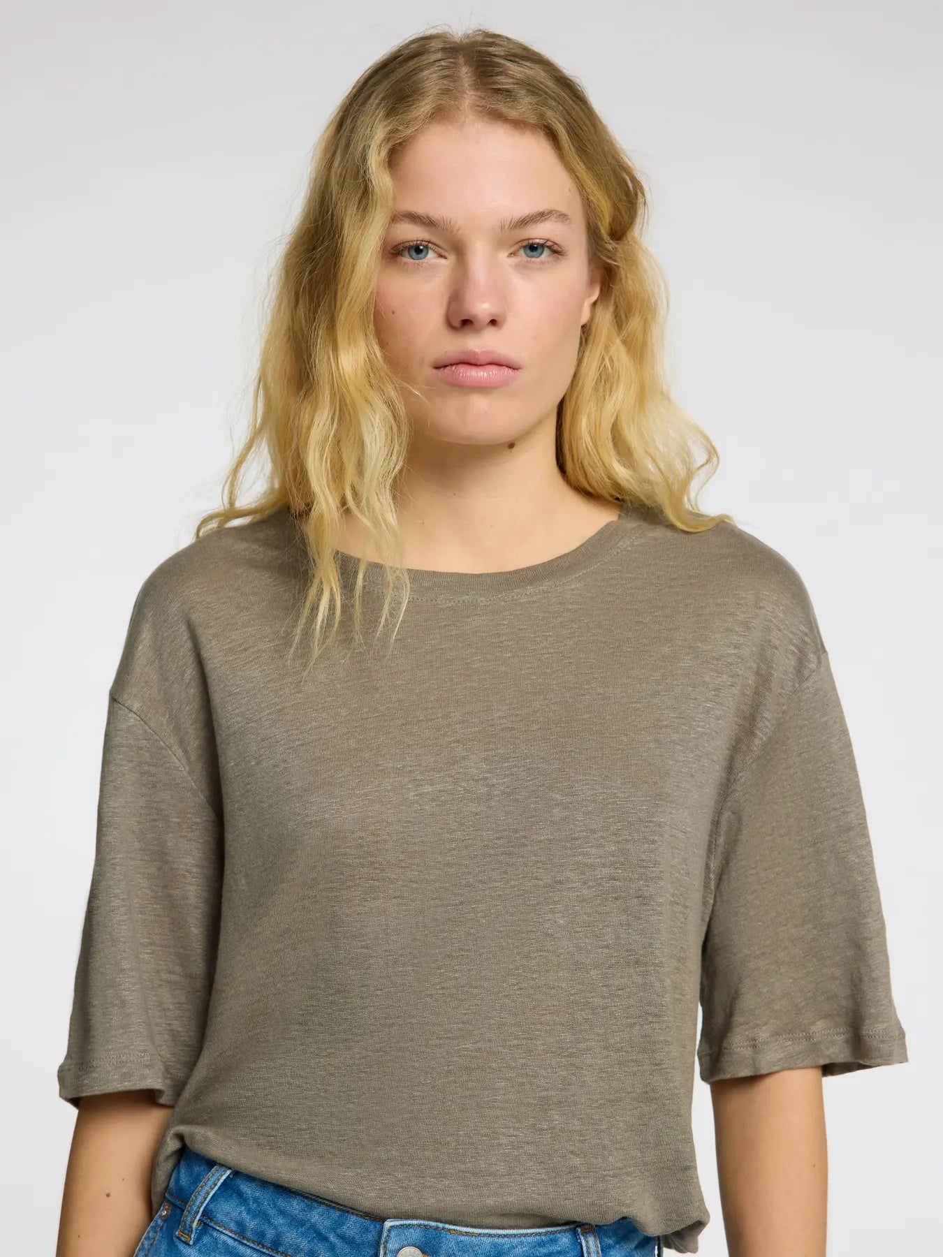 Vilja Linen T-shirt - Vetiver