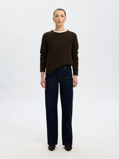 Lulu Ls Knit O-Neck - Delicioso Melange