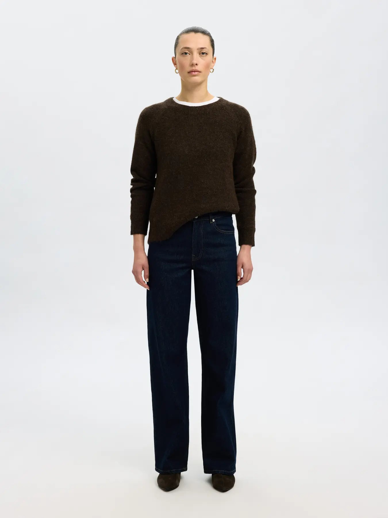 Lulu Ls Knit O-Neck - Delicioso Melange