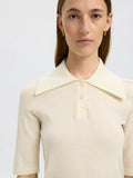 Thea 2/4 Knit Merino Collar Neck - Snow White