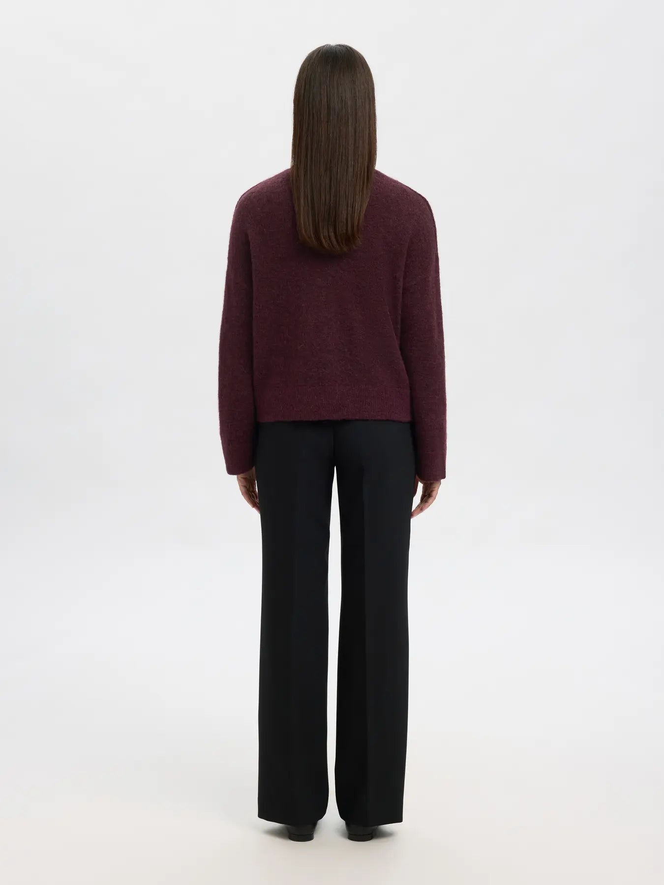 Sia Ras Ls Knit Zipper Kofta - Fig Melange