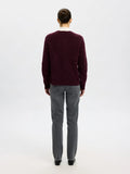 Lulu Ls Knit Short Cardigan - Fig Melange