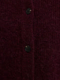 Lulu Ls Knit Short Cardigan - Fig Melange