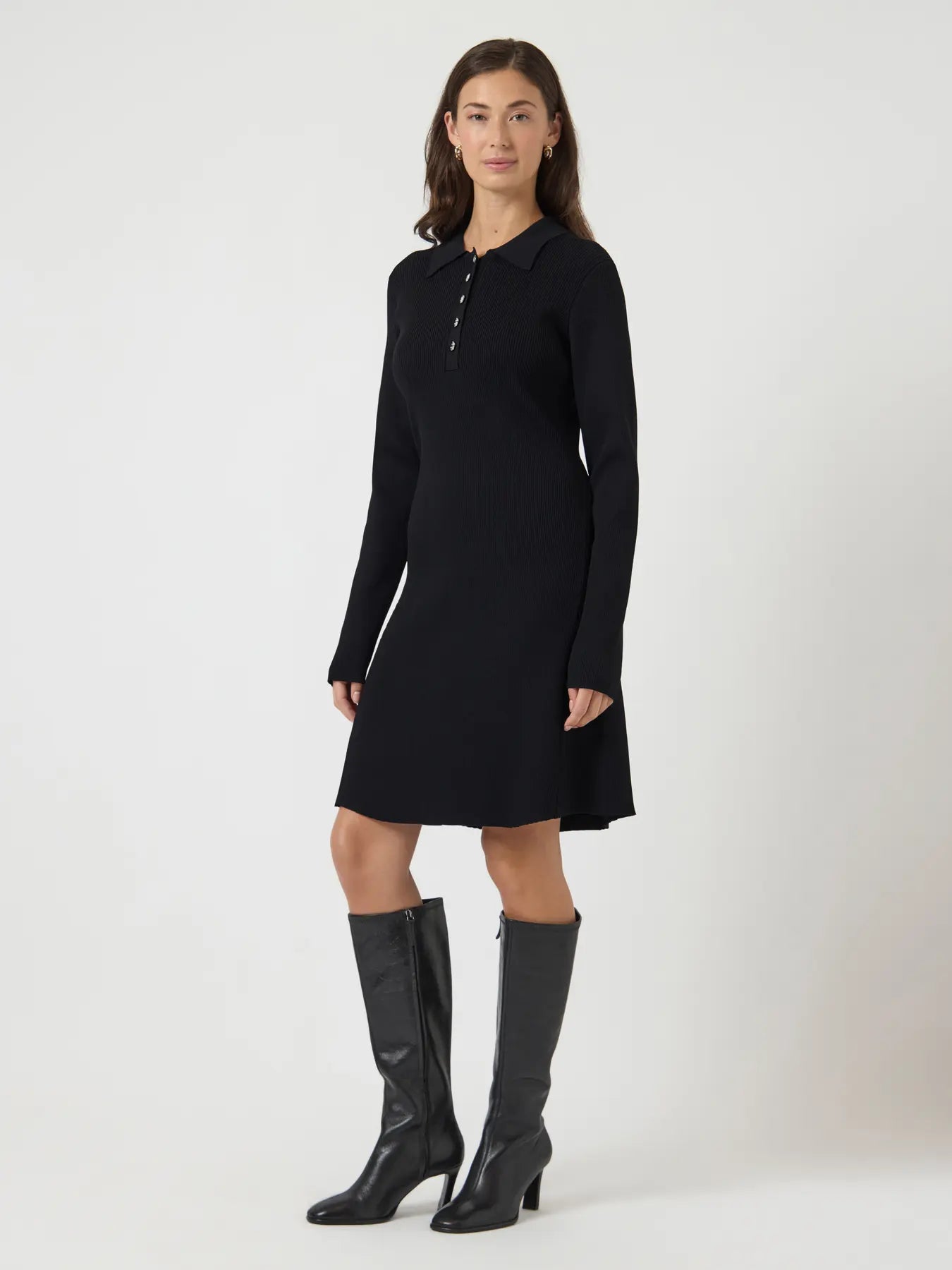 Yasnama Ls Knit Dress - Svart