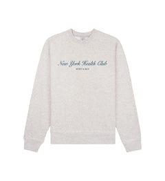 Ny Health Club Crewneck - Heather Gray