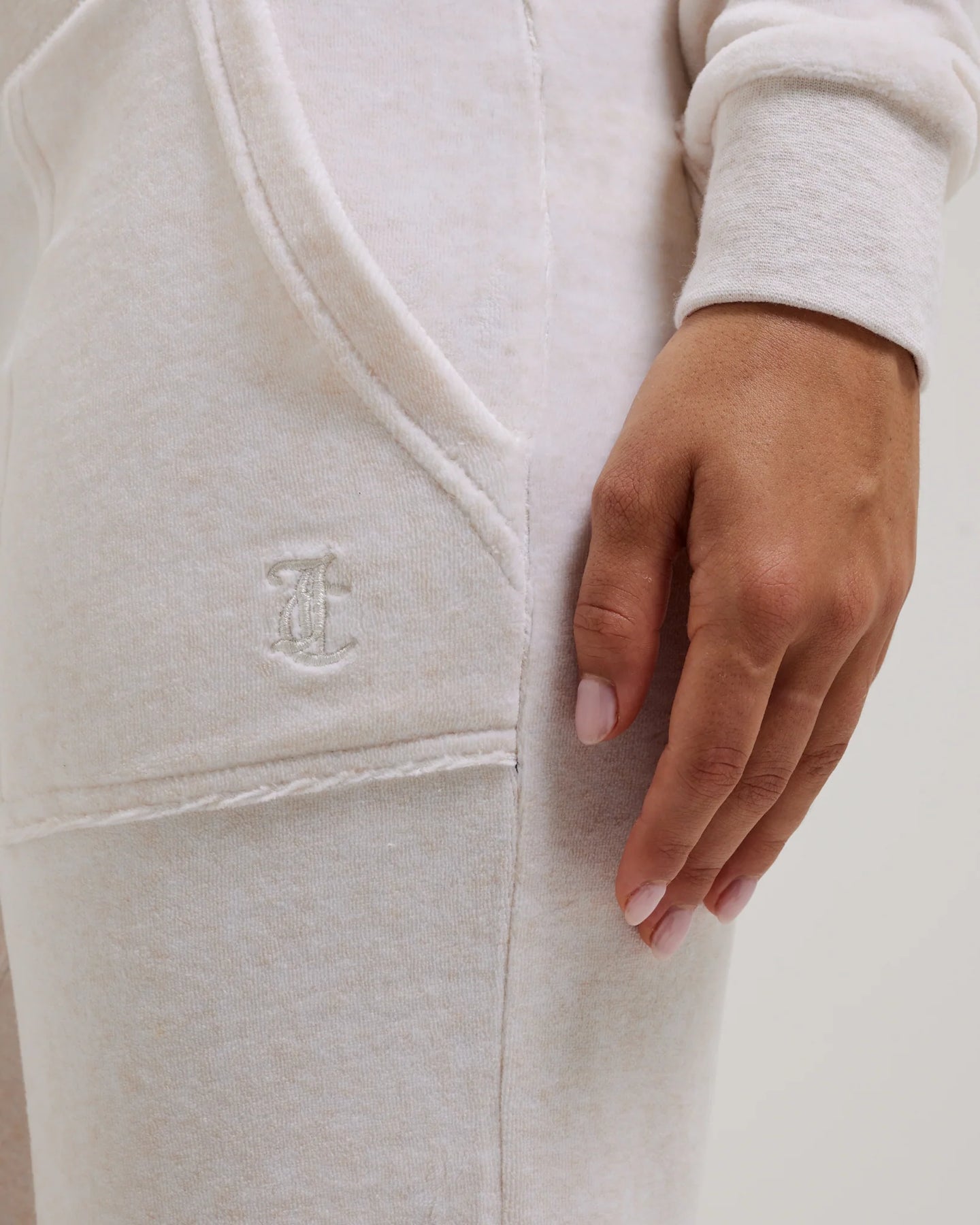 Layla Pocket Low Rise Gold Hw - Oatmeal Marl