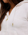 Robertson Classic Velour Zip Hoodie Gold Hw - Oatmeal Marl