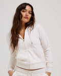 Robertson Classic Velour Zip Hoodie Gold Hw - Oatmeal Marl