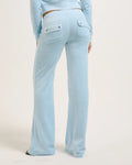 Layla Low Rise Flare Pocketed - Powder Blue Marl