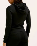Ennis Fitted Long Sleeve Hoodie - Black