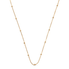 Beaded Chain Necklace - Gold