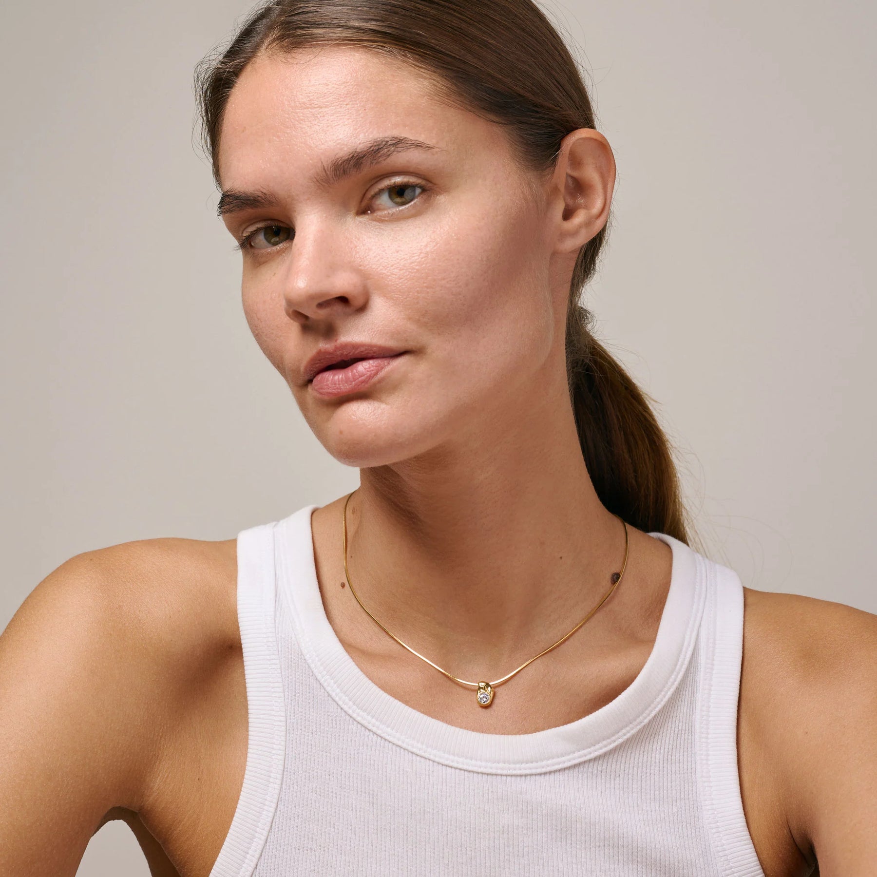 Masha Necklace - Clear Cz