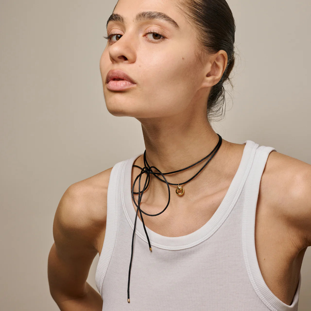 Sora Tie Necklace - Gold