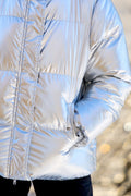 Nelli Puffer Jacket - Silver Metal