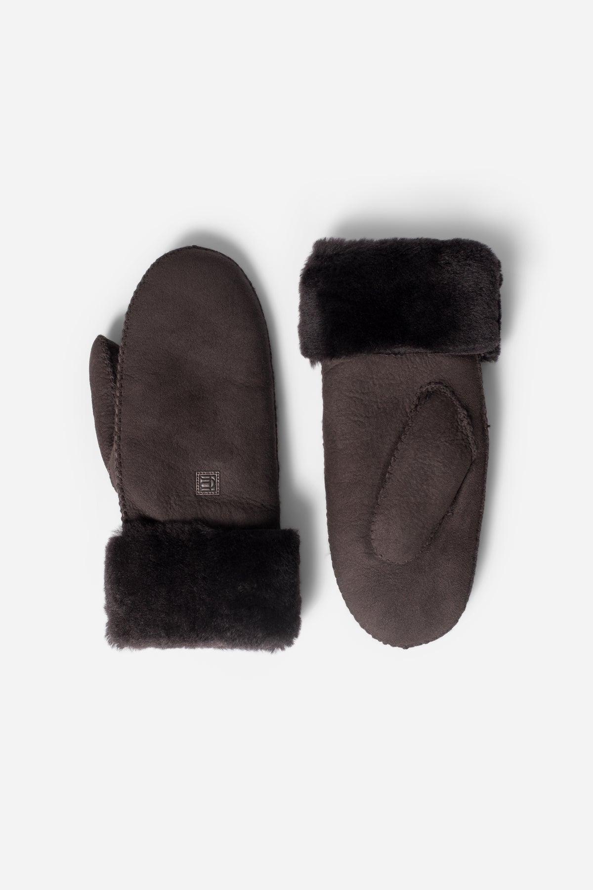 Nia Mittens - Mörkbrun mocka