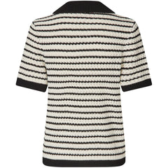 Charles Knit Blouse - Black Stripe