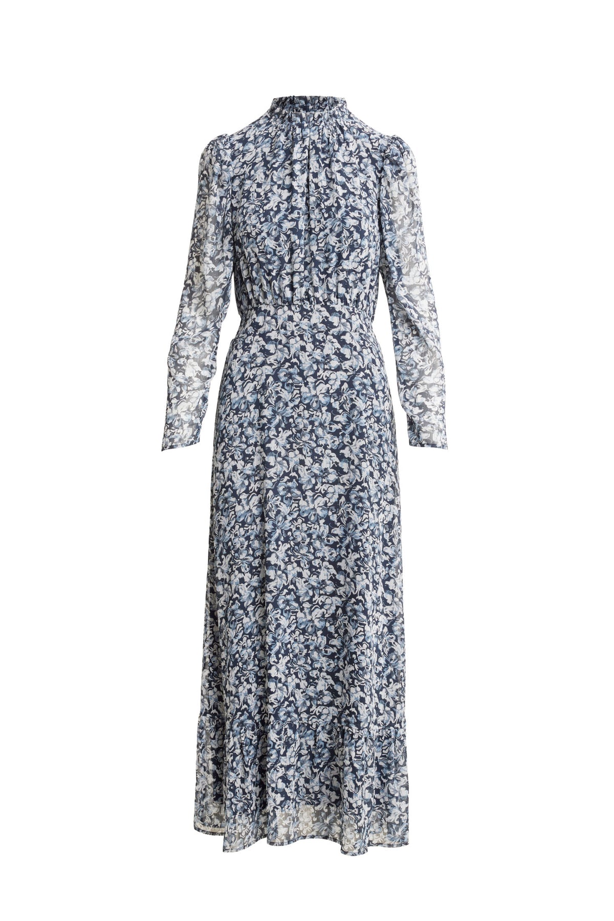 Nora Long Dress - Blue Dawn Print