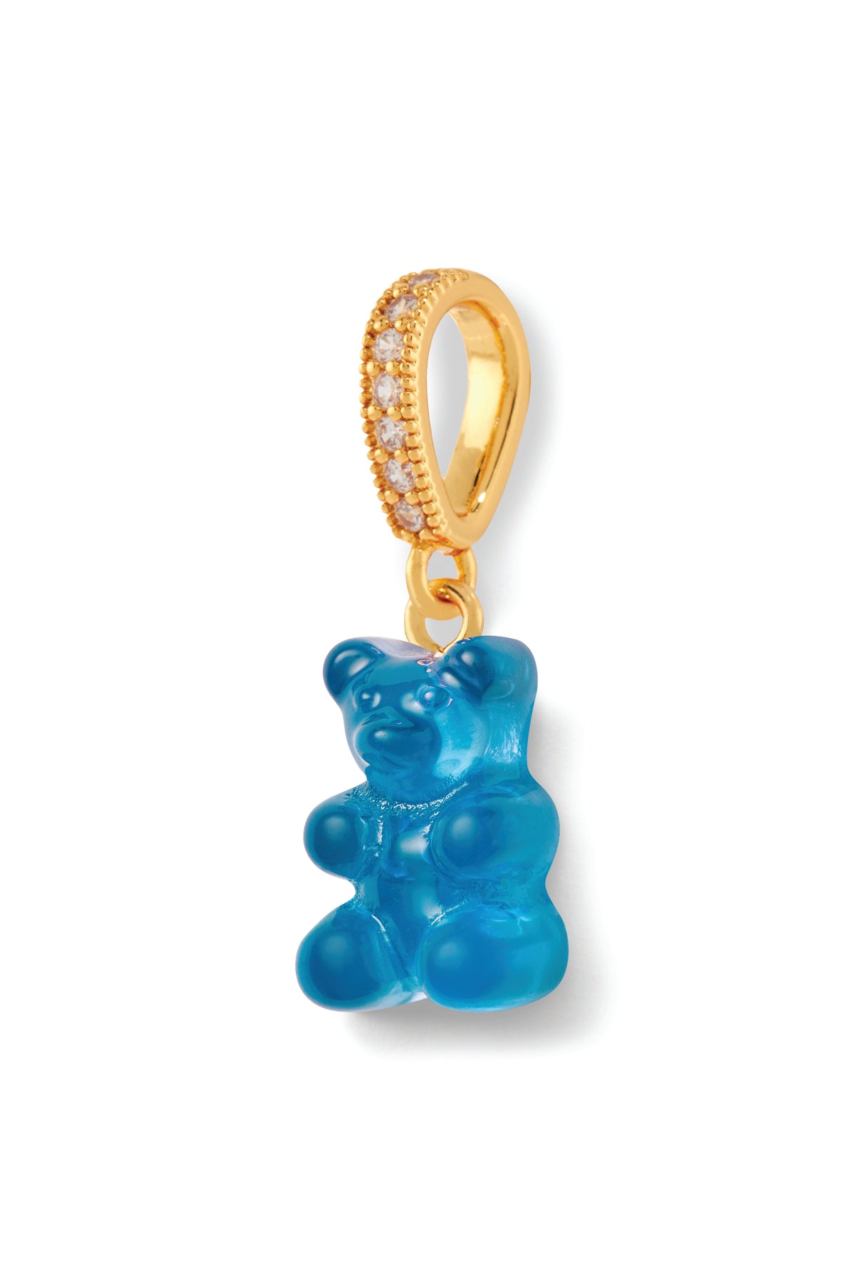 Nostalgia Bear Pave Connector - Gold Azure