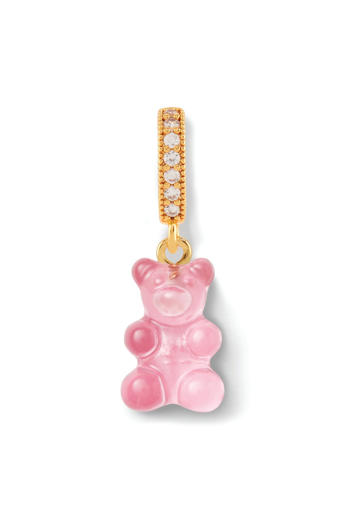 Nostalgia Bear Pave Connector - Bubblegum Gold