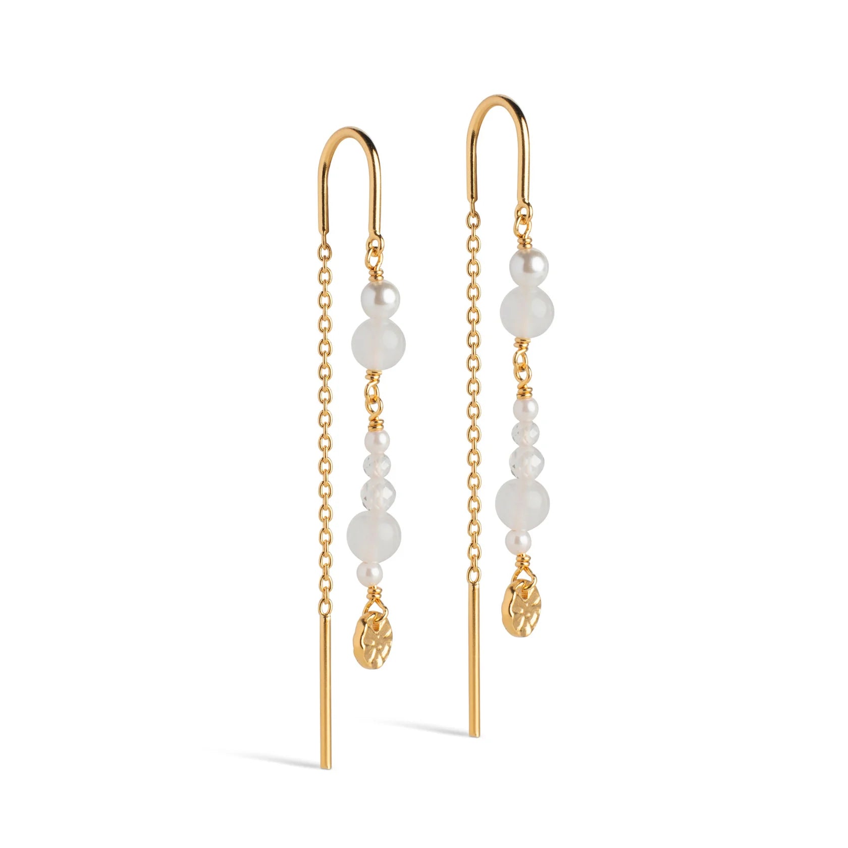 Sofia Earring - White And Pearls