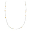 Mixed Pearl & Gold Bead Necklace - Pearl