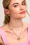 Mixed Pearl & Gold Bead Necklace - Pearl