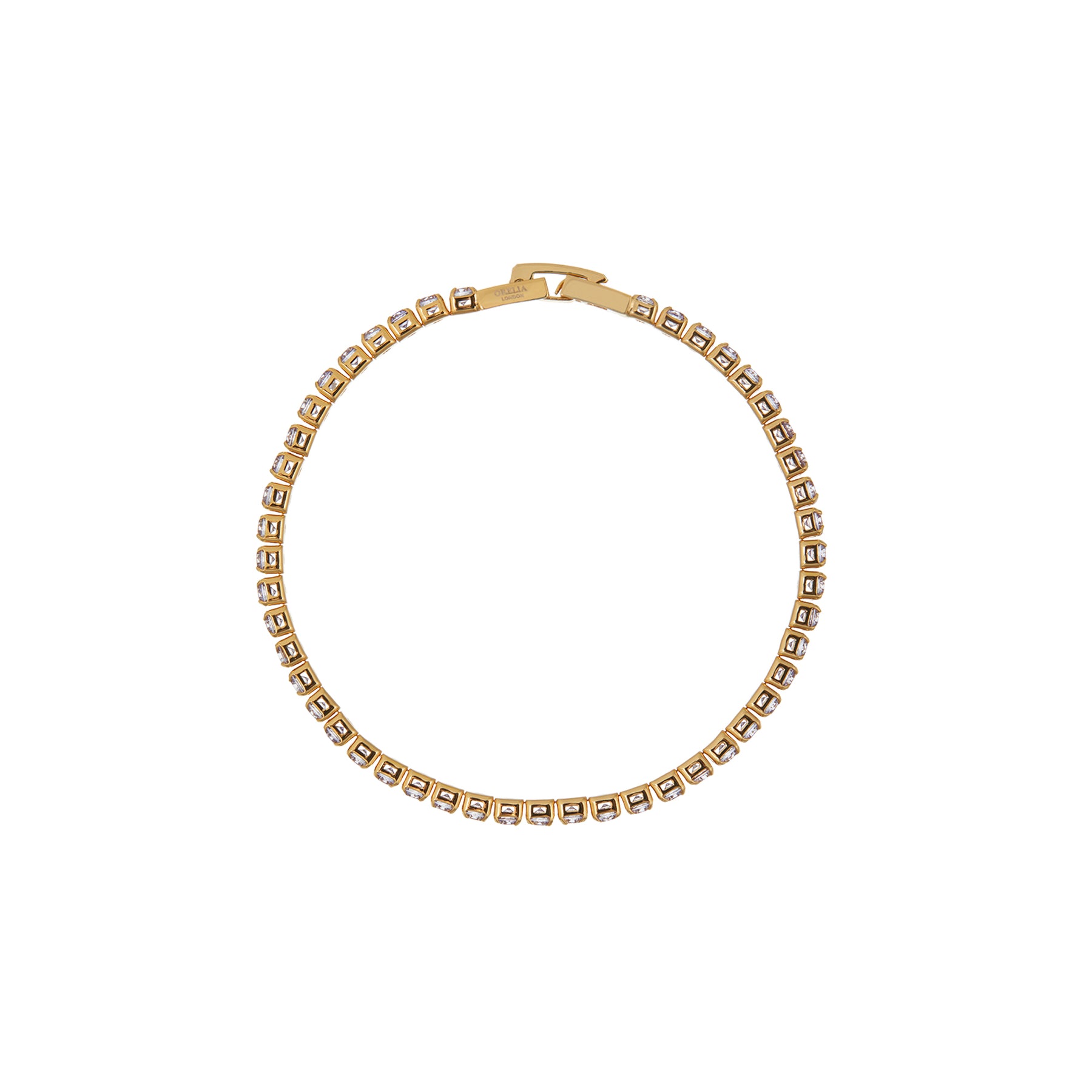 Crystal Cup Chain Tennis Bracelet  - Lavender