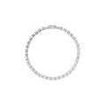 Crystal Cup Chain Tennis Bracelet  - Silver