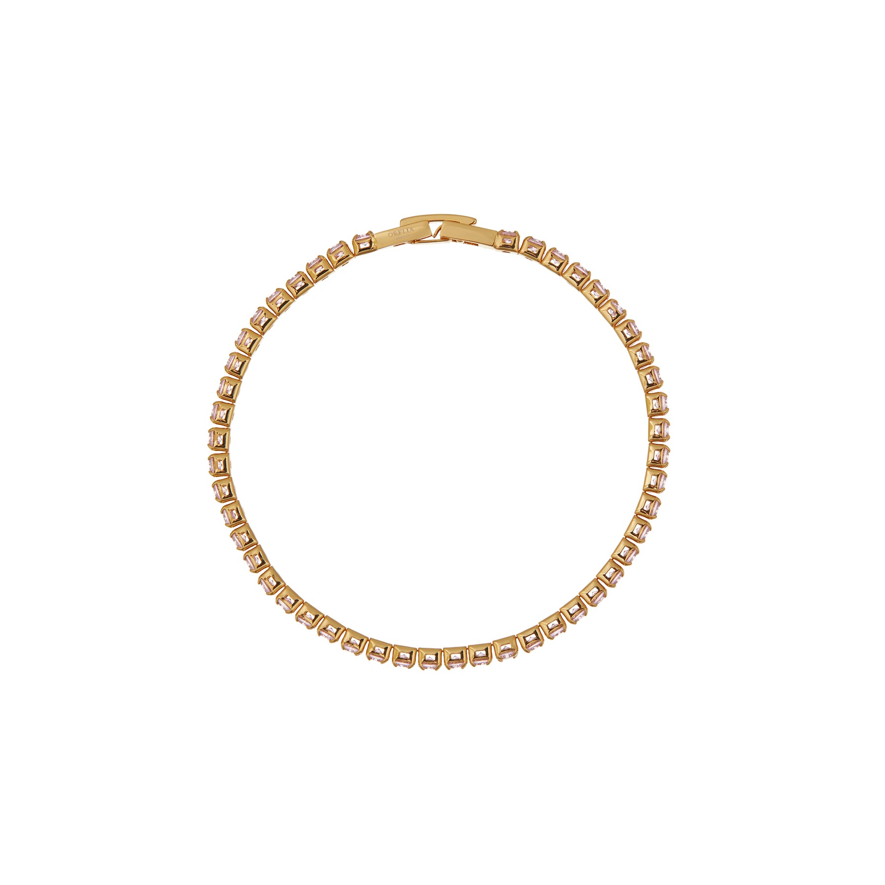 Cup Chain Tennis Bracelet - Light Pink