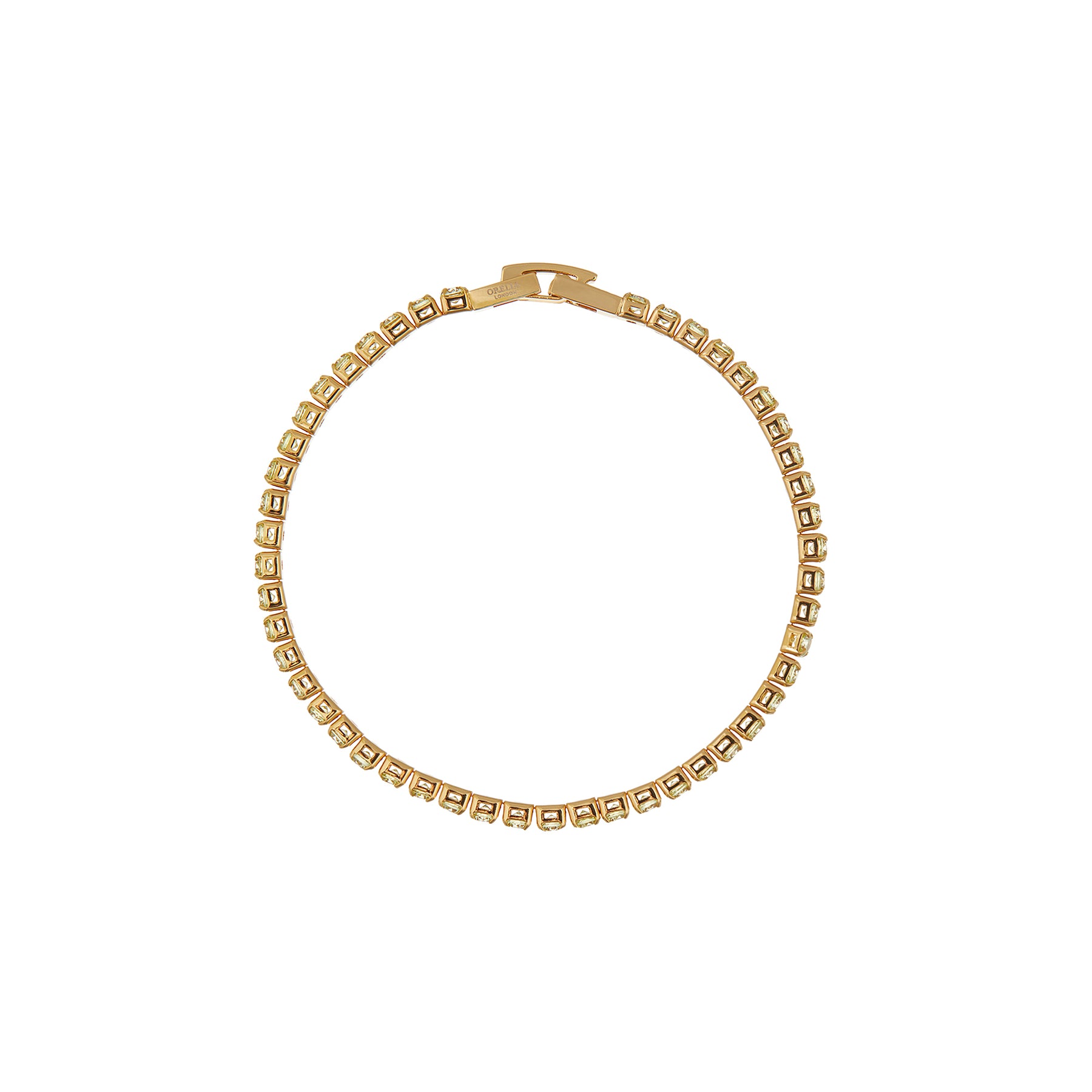 Cup Chain Tennis Bracelet - Apple Green