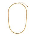 Flat Twist Chain Necklace - Pale Gold