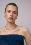 Fine Ball Chain 3-Row Necklace - Pale Gold