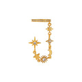 Mixed Celestial Chain Link Cuff - Pale Gold