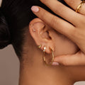Molten Mid Size Hoop - Pale Gold