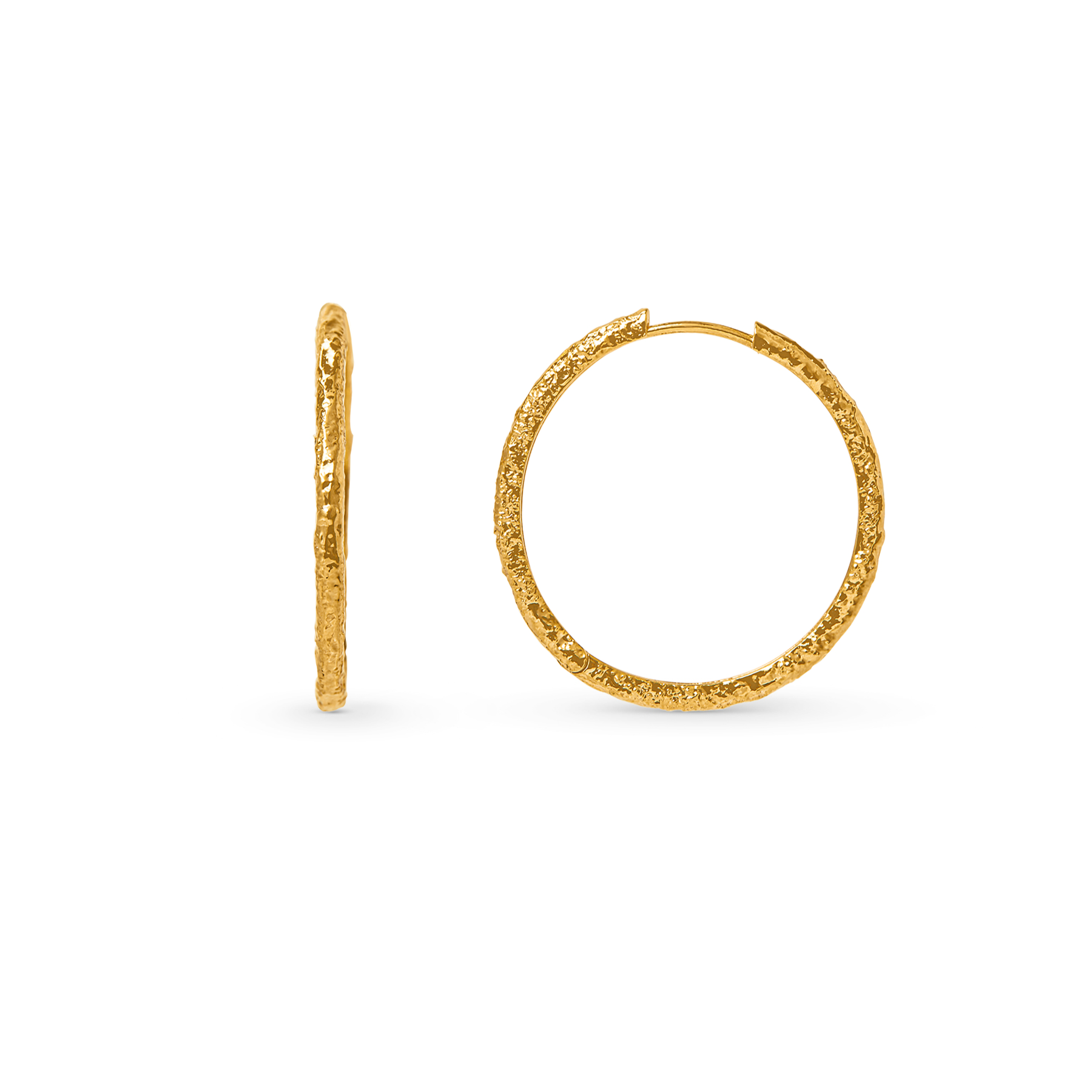 Molten Mid Size Hoop - Pale Gold