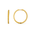 Rope Mid-Size Hoop - Pale Gold